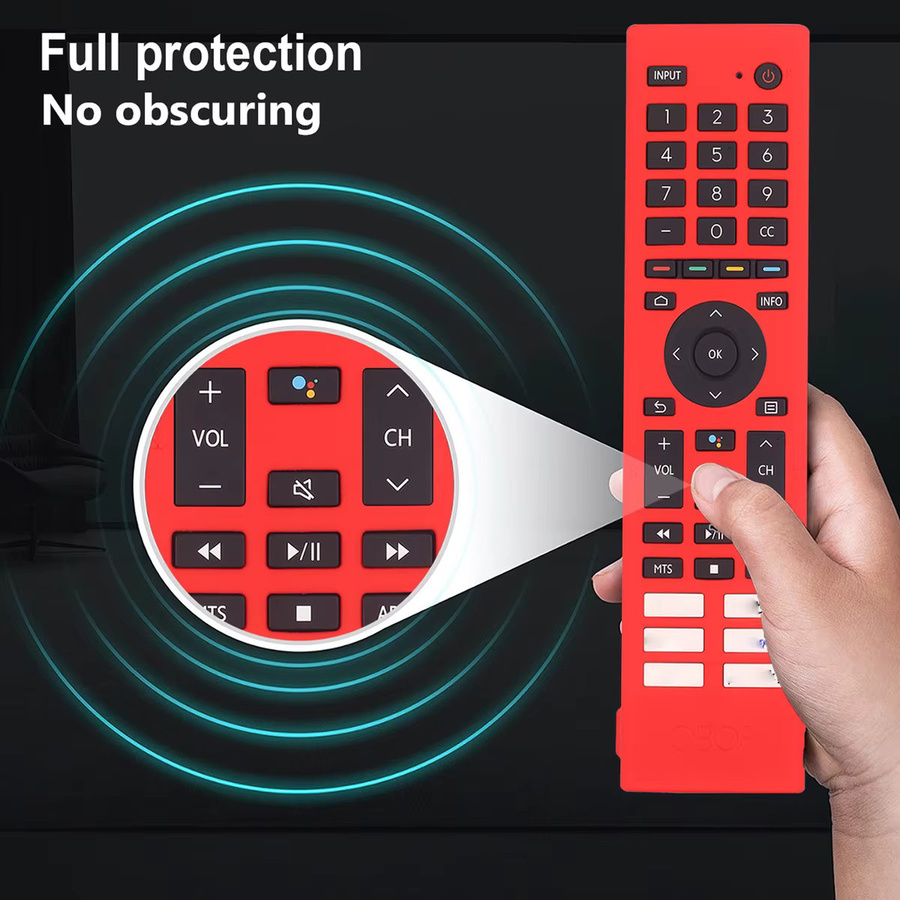 Silikon-Schutzhülle für Hisense Smart TV-Fernbedienungen ERF3A80, ERF3B80H, ERF3C80H und ERFTG80H in Rot und Lila - Bild 2