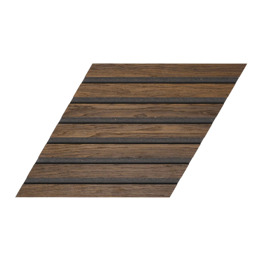 Denpanels Designpaneele Raute aus MDF in Geräuchert Eiche Schwarz, 3 Stück, B: 26,5 cm, H: 46 cm - Bild 2