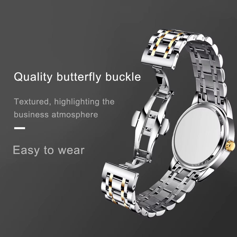 LIGE Armbanduhr Quarz, Edelstahl, Datum, Wochentag, Herren - Bild 6