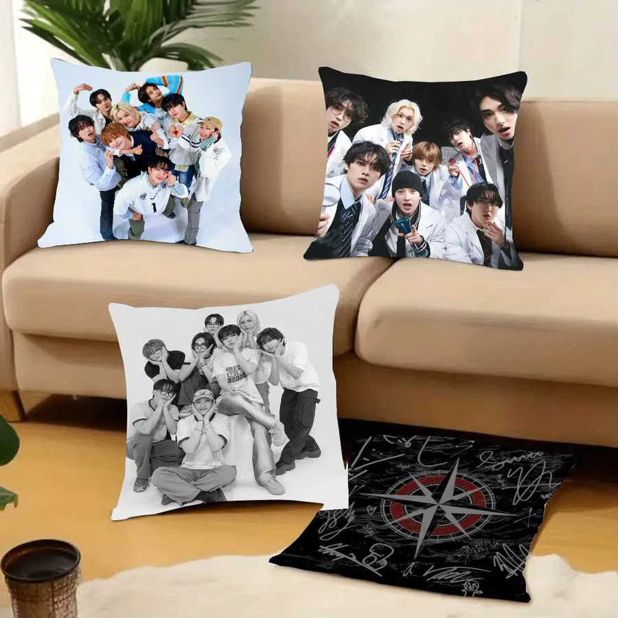 K-Pop Kissenbezug quadratisch Schwarz B/B/H: 30 x 30 x 30 cm - Bild 2