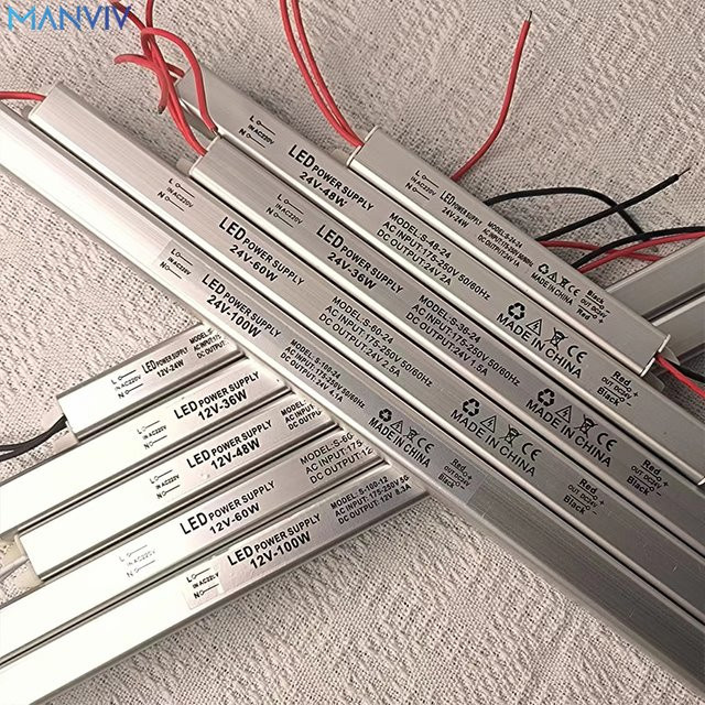 MANVIV LED-Treiber Netzteil für 12V und 24V mit AC 220V als Ultradünner Adapter für LED-Streifen und Lichtkästen - Bild 1