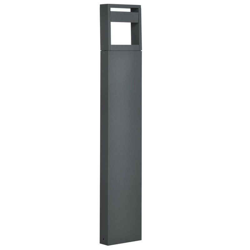 Outsunny LED Gartenlampe Poller in Dunkelgrau aus Aluminium und Glas, B/H/L: 5 x 90 x 16 cm - Bild 3