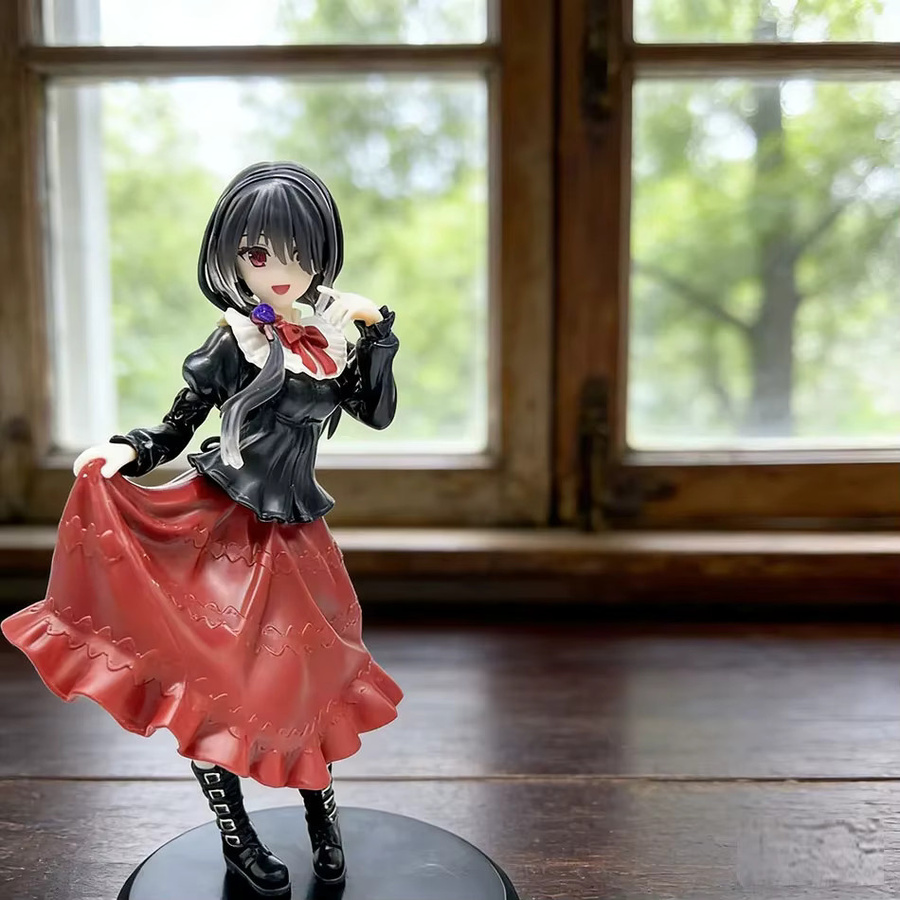 Bandai Date A Live Tokisaki Kurumi Anime-Figur, Mädchen im roten Kleid, PVC-Modell - Bild 3