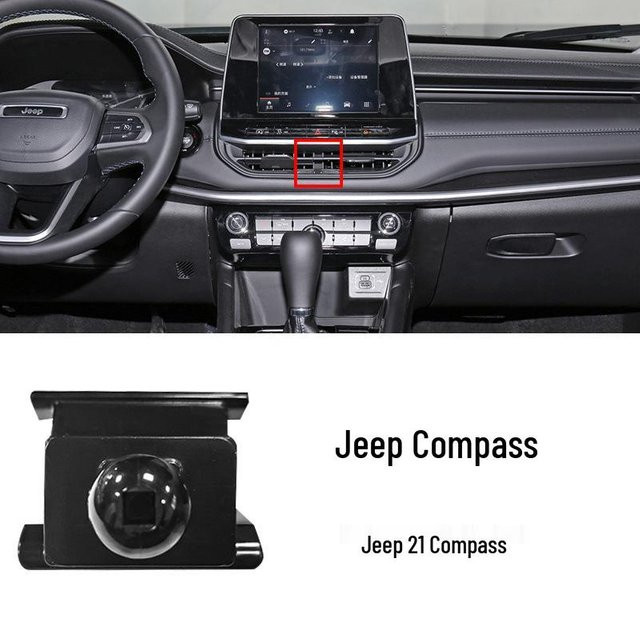 ElectroCN Autohalterungsbasis für Jeep Compass, Renegade, Grand Commander, Cherokee und Wrangler in Schwarz - Bild 1