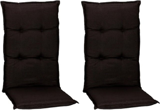 Beo Sitzauflage Hochlehner Trier 2er-Set Grau Schwarz B/T/H: 98 x 46 x 8 cm - Bild 1