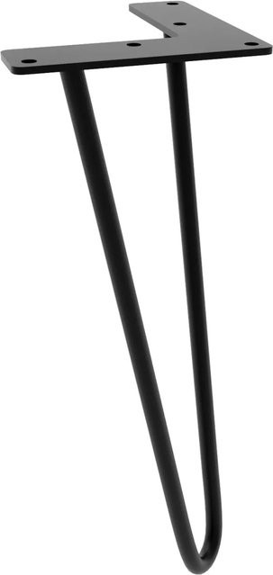 HEVVA Möbelbein NEAPEL aus Metall in Schwarz Matt, Höhe: 30 cm - Bild 1