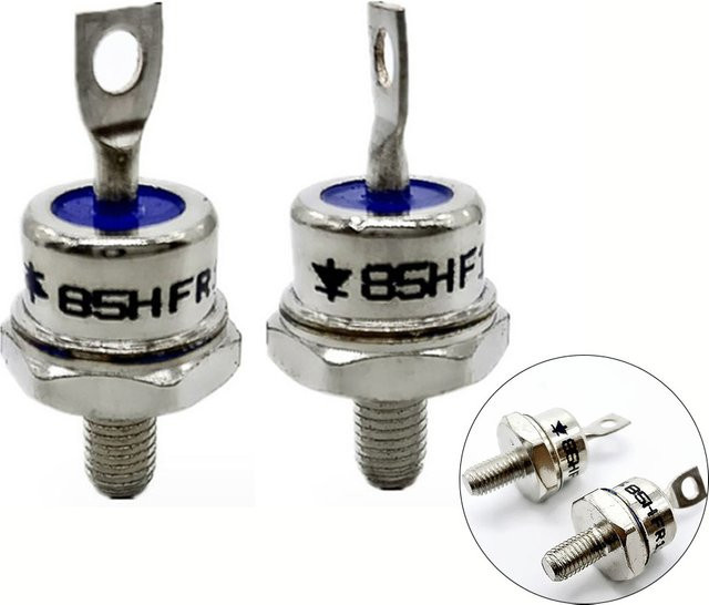 LEENKEA Gleichrichter Diode 85HF120/85HFR120 85A 1200V Negative Anode Stud Mount in Silber mit 6mm Schraube für Netzteile und Maschinensteuerung - Bild 1