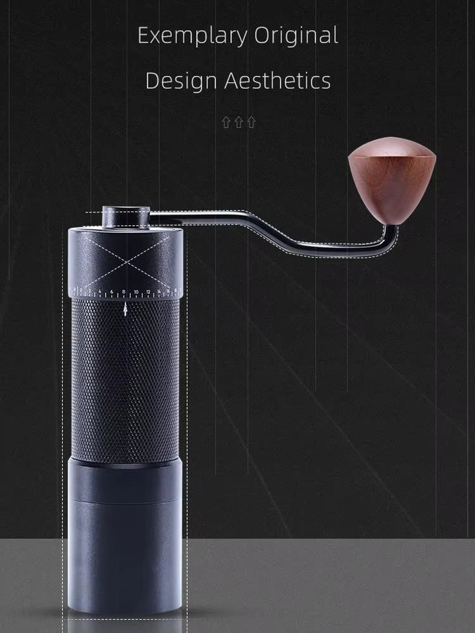HAVMORE Espresso Barista CNC 420 Kaffeemühle aus Edelstahl mit konischem Mahlwerk in Schwarz und Silber - Bild 4