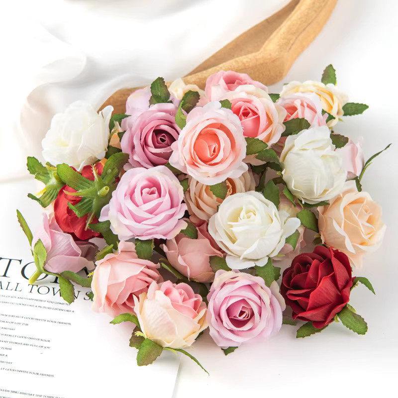 Künstliche Seidenrose von XIAOYINMO in Mehrfarbig für Tischdekoration, Hochzeiten und Partys - Bild 2