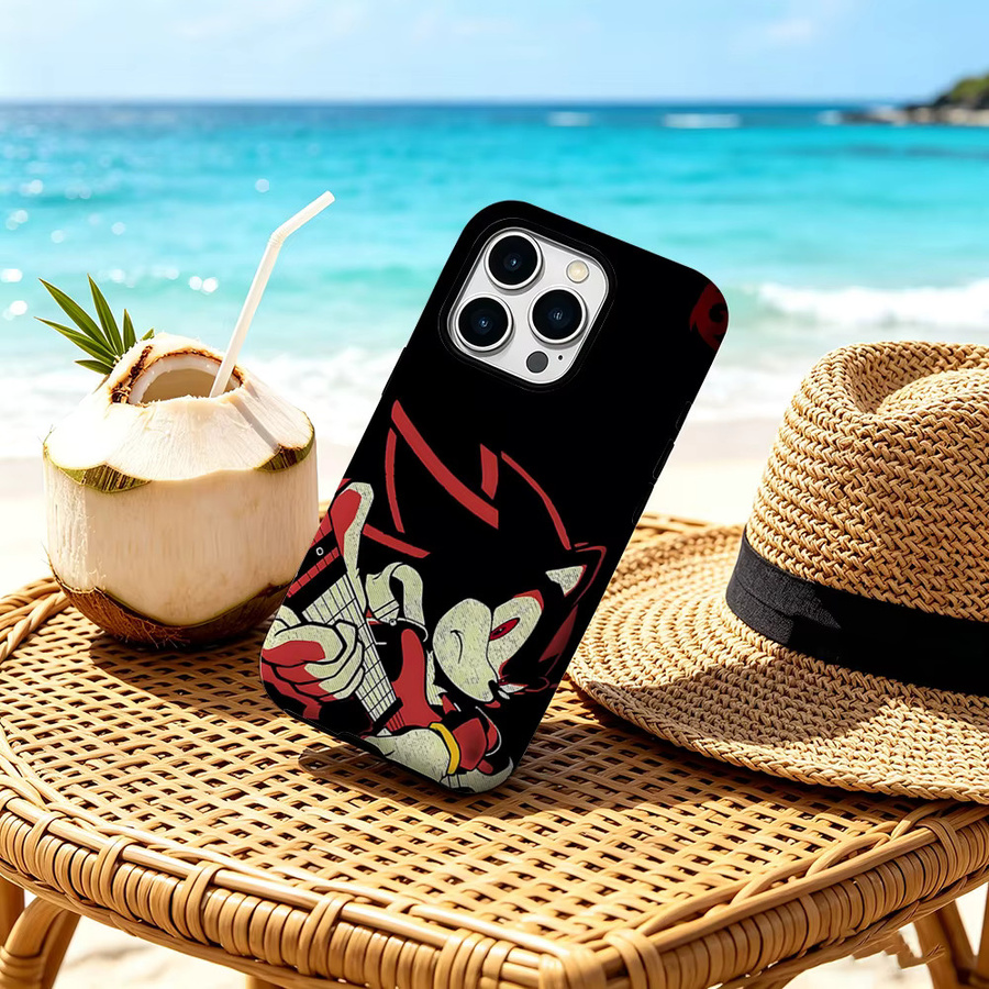 CaseChic MagSafe Schutzhülle Shadow the Hedgehog Rocker Matte Bumper für iPhone 17 16 15 14 13 Pro Max Plus Schwarz - Bild 3