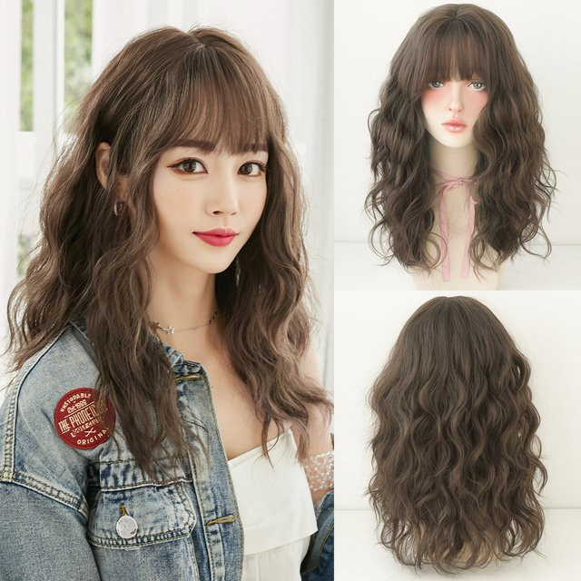 7JHH WIGS Wasserwellen-Perücke, Cool Brown, Damen - Bild 1