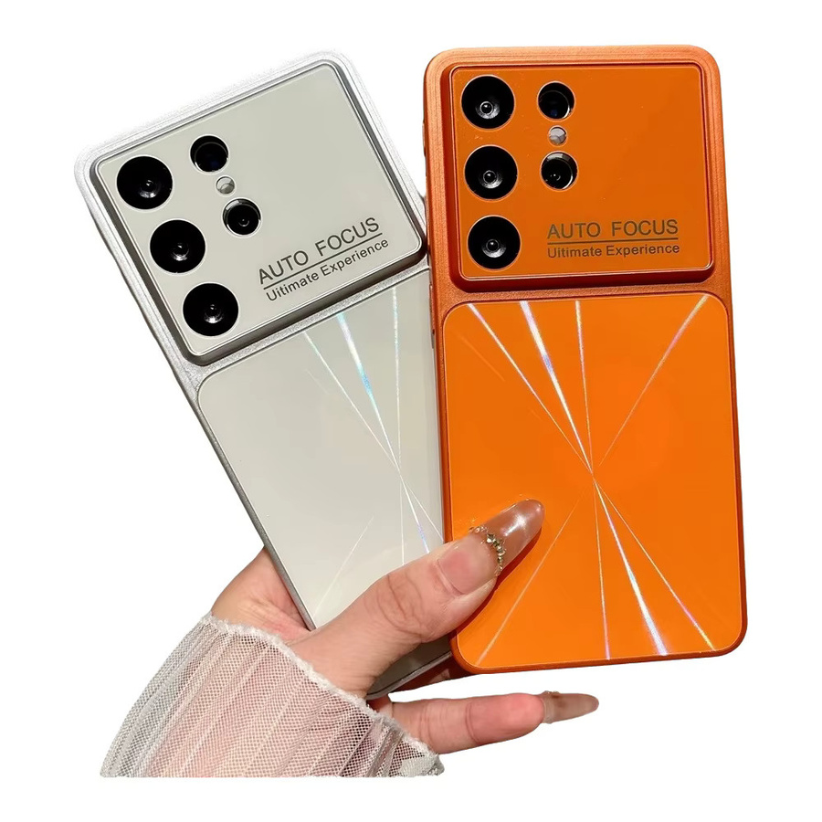 Luxuriöse Laser-Aurora CD-Muster Handyhülle für Samsung Galaxy S26 S25 S24 S23 Ultra in Schwarz mit großem Kamerafenster und hartem AG-Schutz - Bild 3