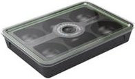 Gozney Pizzaballen-Box aus Silikon und Kunststoff, luftdicht und auslaufsicher, schwarz und transparent - Bild 1