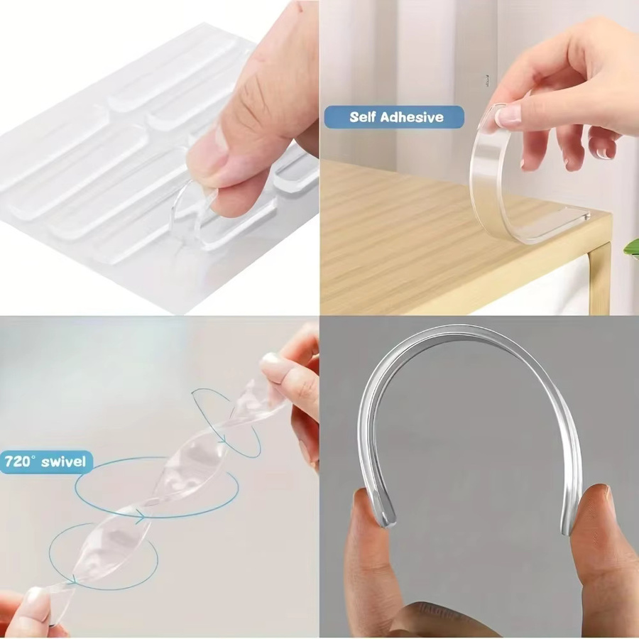 10 Stück transparente Silikon-Tür-Antikollisionspads als flexible Dichtungsstreifen für einen leisen Türbetrieb, Durchmesser: 6,3 cm, Dicke: 0,99 cm - Bild 6