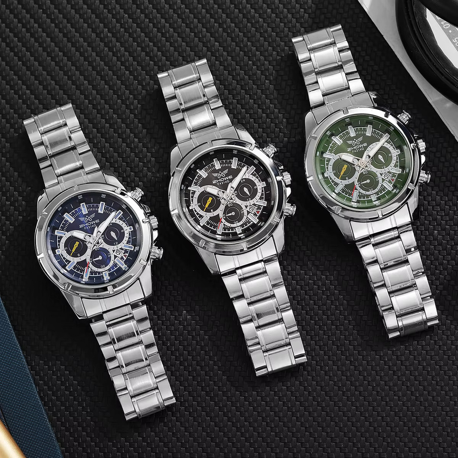 TVK Armbanduhr Quarz, Edelstahl, Grün, Herren - Bild 4