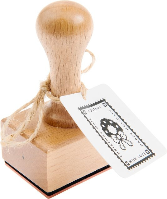 Rico Design Paper Poetry Weihnachtspost Kranz Holzstempel - Bild 1