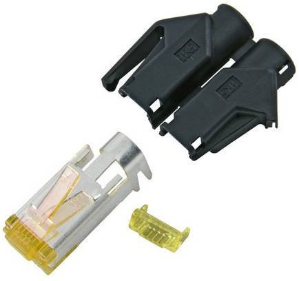 HiRose TM31 geschirmter Stecker mit Tülle in Schwarz, 50 Stück - Bild 1