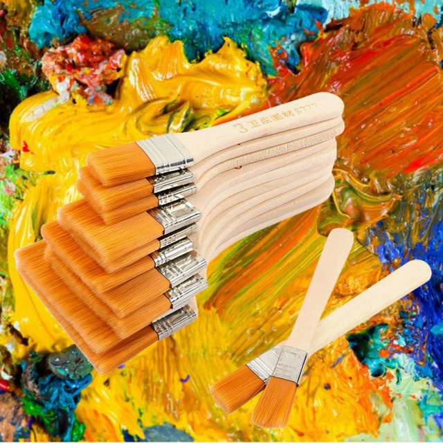 6-teiliges TWBEB Nylon-Pinsel-Set mit synthetischen Borsten in Mehrfarben für Acryl-, Öl-, Aquarell- und Künstlerbedarf - Bild 1