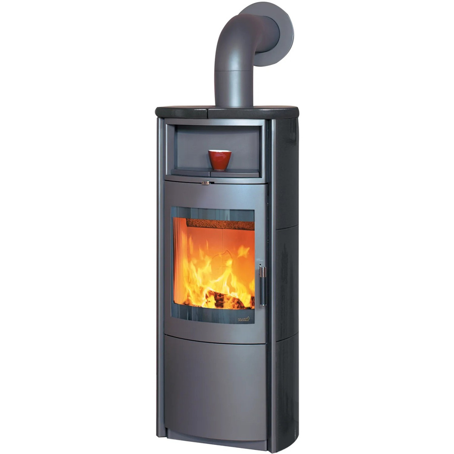 Hark Nika Eco plus Kaminofen mit Kacheln in Meteorschwarz, 5 kW mit Automatik - Bild 2