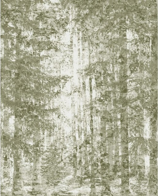 Komar Fototapete Fading Forest in Salatfarben aus Qualitätsvlies, Breite: 200 cm, Höhe: 250 cm - Bild 1