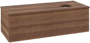 V&B Waschtischunterschrank Antao mit Frontstruktur in Walnut, B/T/H: 120 x 36 x 50 cm - Bild 1