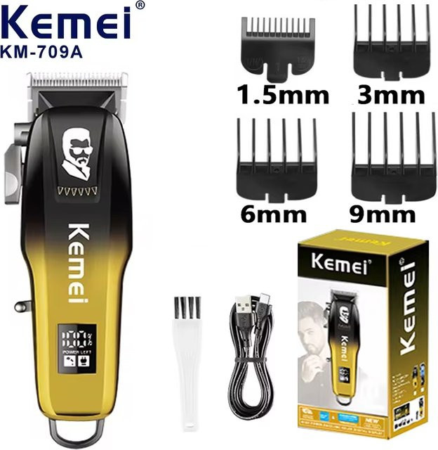 Kemei KM-709A Elektrische Haarschneidemaschine – Professioneller kabelloser Haartrimmer für Männer - Bild 1