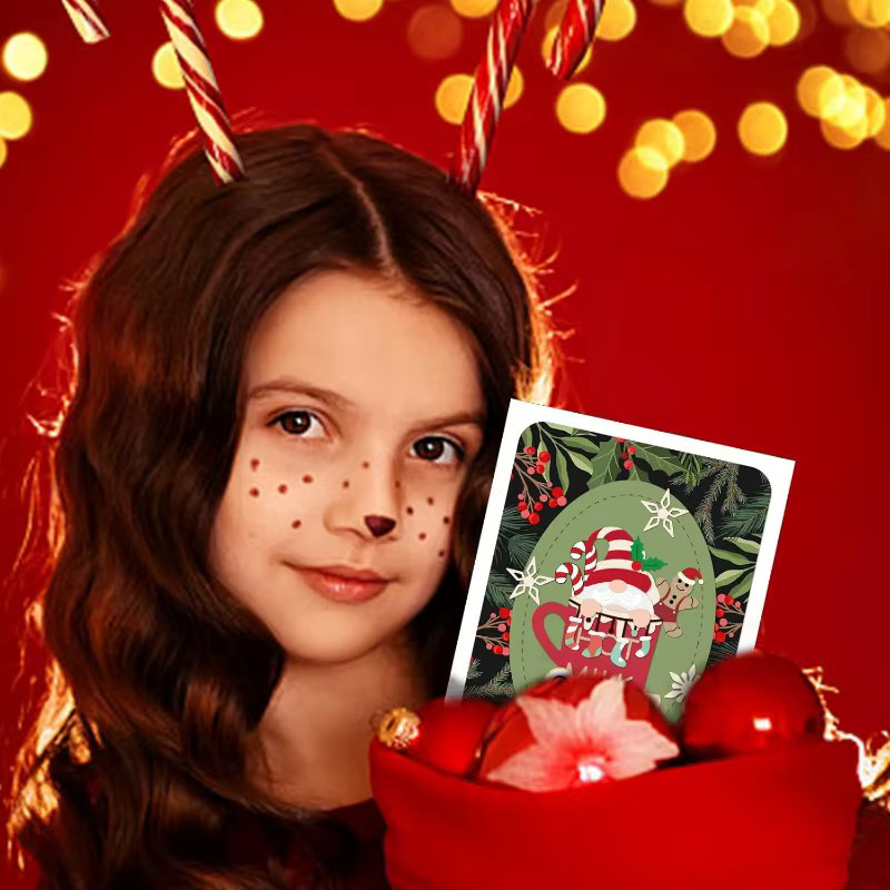 2er-Set Weihnachts-Gnome Metall-Stanztüllen aus Carbonstahl für DIY-Bastelarbeiten und Grußkarten - Bild 5