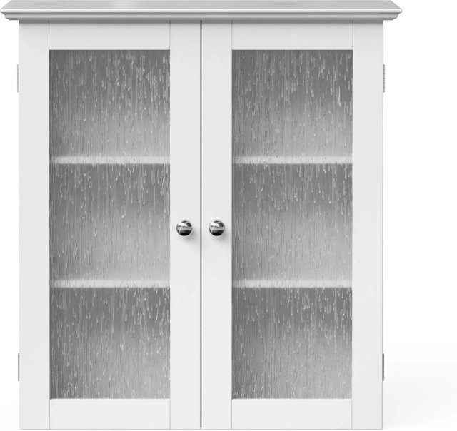 Teamson Home Badezimmer Connor Wandschrank mit 2 Glastüren in Weiß - Bild 1