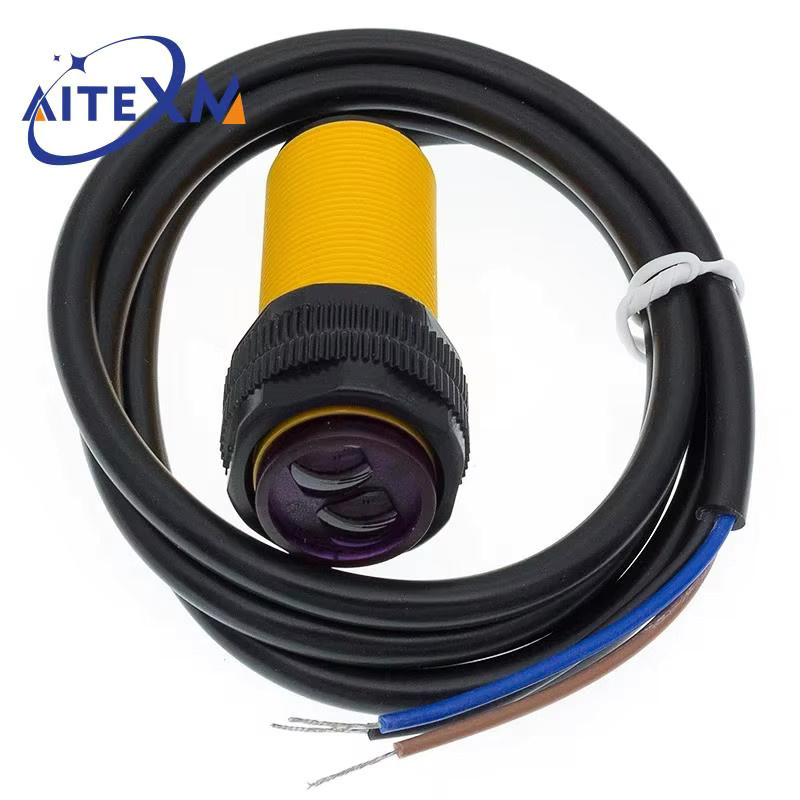 AITEXM ROBOT E18-D80NK Infrarot Hindernisvermeidung Photoelektrischer Sensor Proximity Schalter in Gelb mit einstellbarem Erkennungsbereich von 3-80 cm - Bild 2
