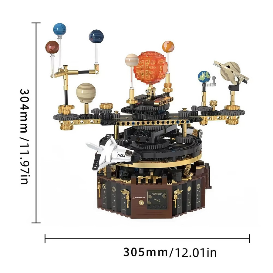 FUNXINEE Technisches Sonnensystem Orrery, Bausteine, Weltraum, 1098 Teile, ab 8 Jahren - Bild 5