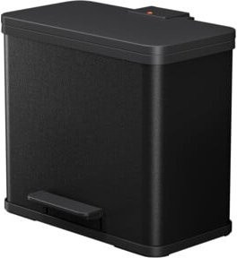 Hailo Öko trio Plus L Tret-Mülltrenner mit Soft-Close-Mechanismus, 3x9 l, Schwarz - Bild 1