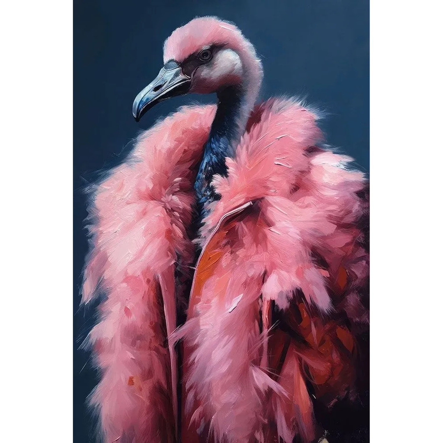 Art Universe Glasbild Glamorous in Pink und Green mit Animal Print, Breite: 60 cm, Höhe: 90 cm - Bild 2