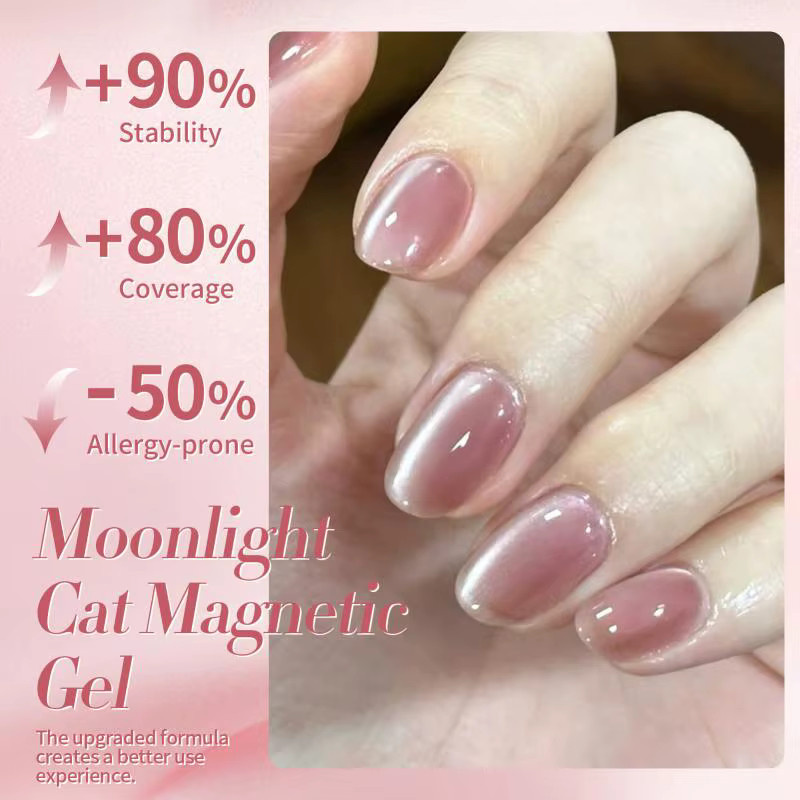 BORN PRETTY Katzen-Magnetgel-Nagellack, Getrocknete Rosenfarbe, Schimmernd - Bild 2