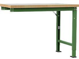 Manuflex Anbauwerkbank Profi Spezial in Resedagrün mit Kunststoff-Tischplatte, B/T/H: 125,0 x 70,0 x 74,0 cm - Bild 1
