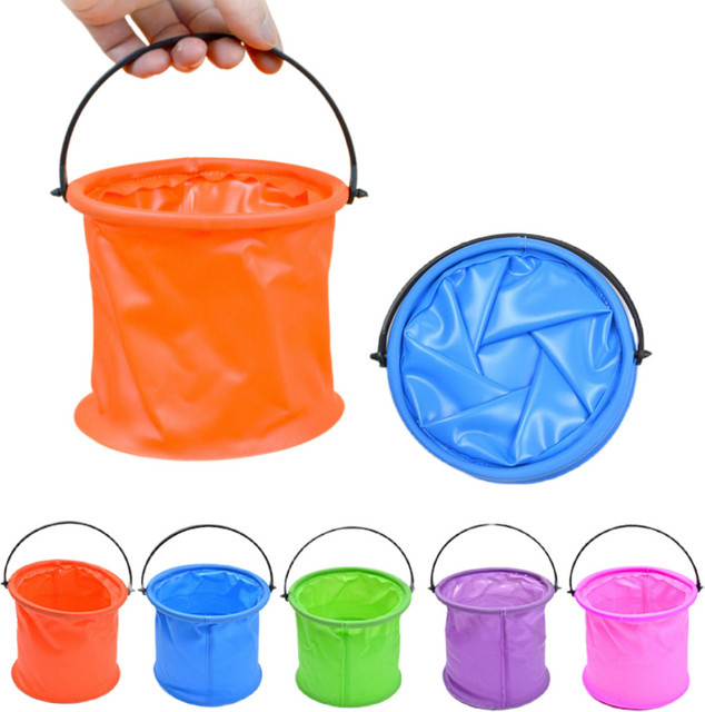Soulbao Falten Eimer Kunst Stift Waschen Eimer, Strand Spielzeug, 2-teiliges Set, Kunststoff, Bunt / Mehrfarbig - Bild 1