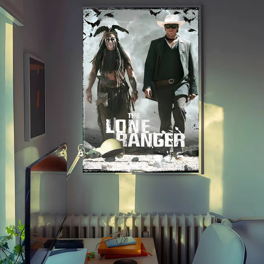 The Lone Ranger Anime-Poster Wandkunst aus weißem Kraftpapier - Bild 2