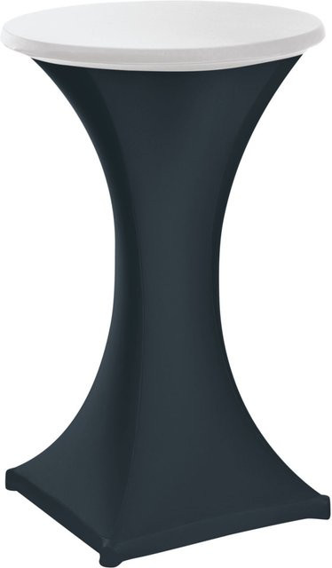 ERWIN M. Tischplattenüberzug Grace für Stehtische, rund, weiß, Durchmesser: 80 cm - Bild 1