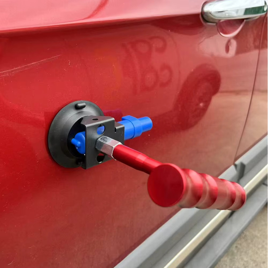 Besper T-Griff Vakuum Saugnapf Dent Puller mit Handpumpe zur Autokarosserie-Dellenentfernung, Multicolor - Bild 3