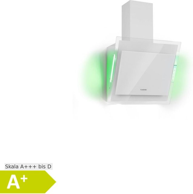 Klarstein Mirage 60 Dunstabzugshaube Weiß mit Touch-Panel und LED-Display, A+ Energieeffizienz, 550 m³/h Luftleistung - Bild 1