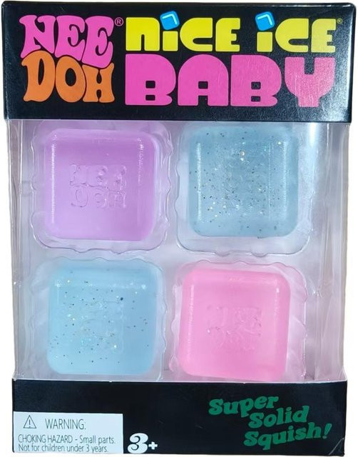 Needoh Nice Ice Baby Fidget Cube Set, 4er-Pack, pink - Bild 1