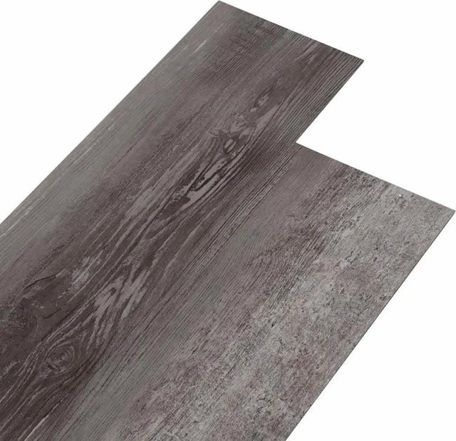 DELUKE Vinylboden PVC-Dielen selbstklebend in Gestreifter Holzoptik, wasserfest und rutschfest, Farbe: Grau/Mehrfarbig, 5,02 m² - Bild 1