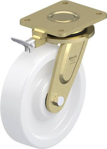 Blickle Lenkrolle LS-SPO 250K-RI4 mit Feststeller in Weiß, Rad-Durchmesser: 25 cm, Tragfähigkeit: 2000 kg - Bild 1
