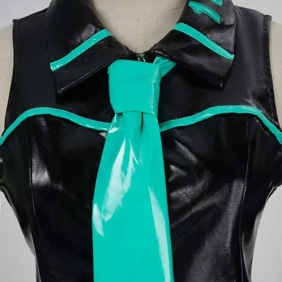 ZOBOTT Hatsune Miku Cosplay Komplettset, Leder, Set / Bundle - Bild 3