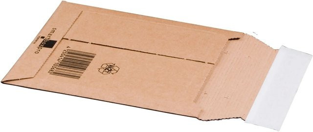 PROREGAL Versandtaschen aus Wellpappe mit Selbstklebeverschluss und Aufreißfaden, Braun, B: 14,5 cm, H: 19,0 cm, T: 2,5 cm - Bild 1