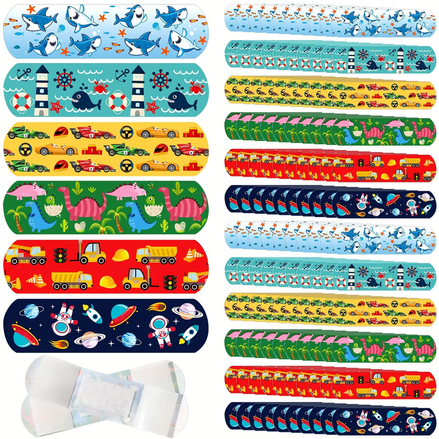 SMILE PLUS Cartoon-Pflaster für Kinder, 18/42 Stück, 6 Stile, atmungsaktiv - Bild 2