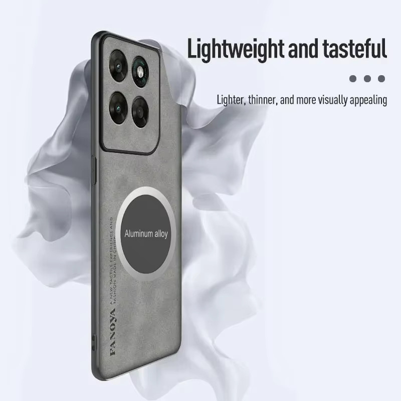 Busiens Magnetische Schaffellhülle für Motorola Moto G85 G86 G77 G67 G66 G57 G56 G55 G17 Edge 70 Ultra in Grau - Bild 4