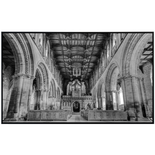 papermoon EcoHeat Infrarotheizung Kirche Schwarz Weiss mit Matt-Effekt und App-Steuerung - Bild 2