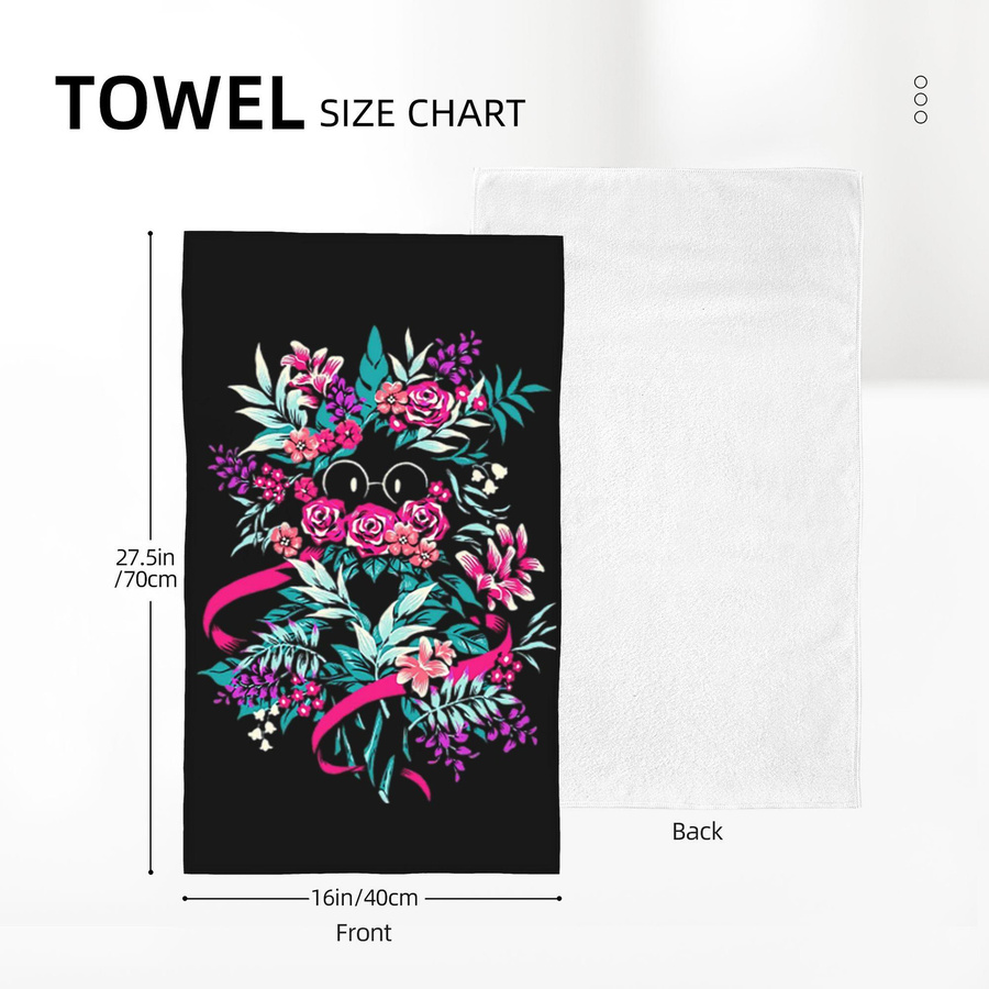 Ka Chen Muxi Gesichtstuch Deltarune Spamton Ralsei Floral Multicolor B: 30 cm, H: 60 cm - Bild 2