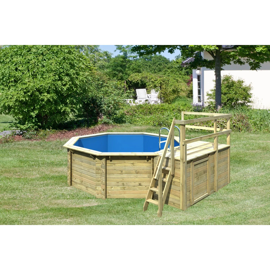 Karibu Achteck Pool Modell 1 C KDI für die Terrasse, B/B/H: 400 x 400 x 38 cm - Bild 2