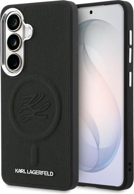 Karl Lagerfeld MagSafe Hülle für Samsung Galaxy S26 Plus S947 mit Initial Logo Debossed in Schwarz - Bild 1